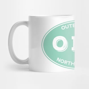 OBX Solid Oval in Aqua Mug